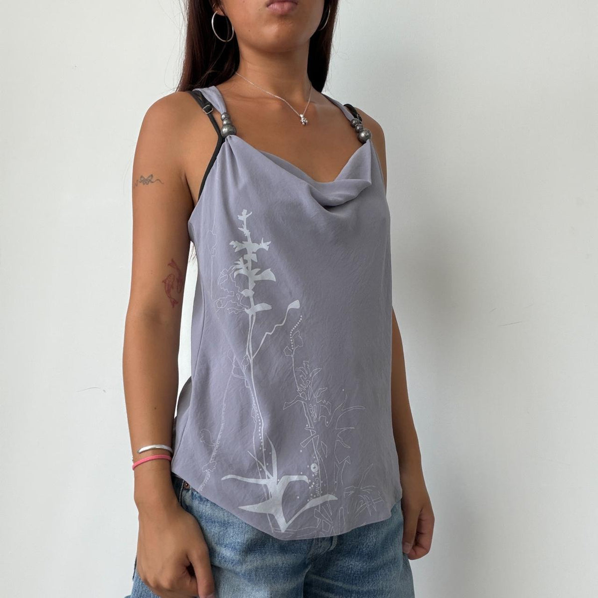 Vintage Cop Copine Graphic Cowl Neck Top