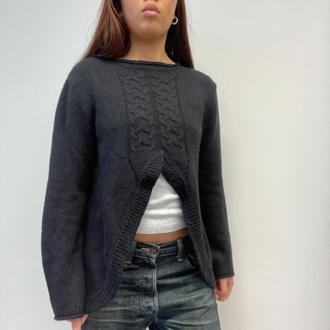 Black Cutout Knit Jumper