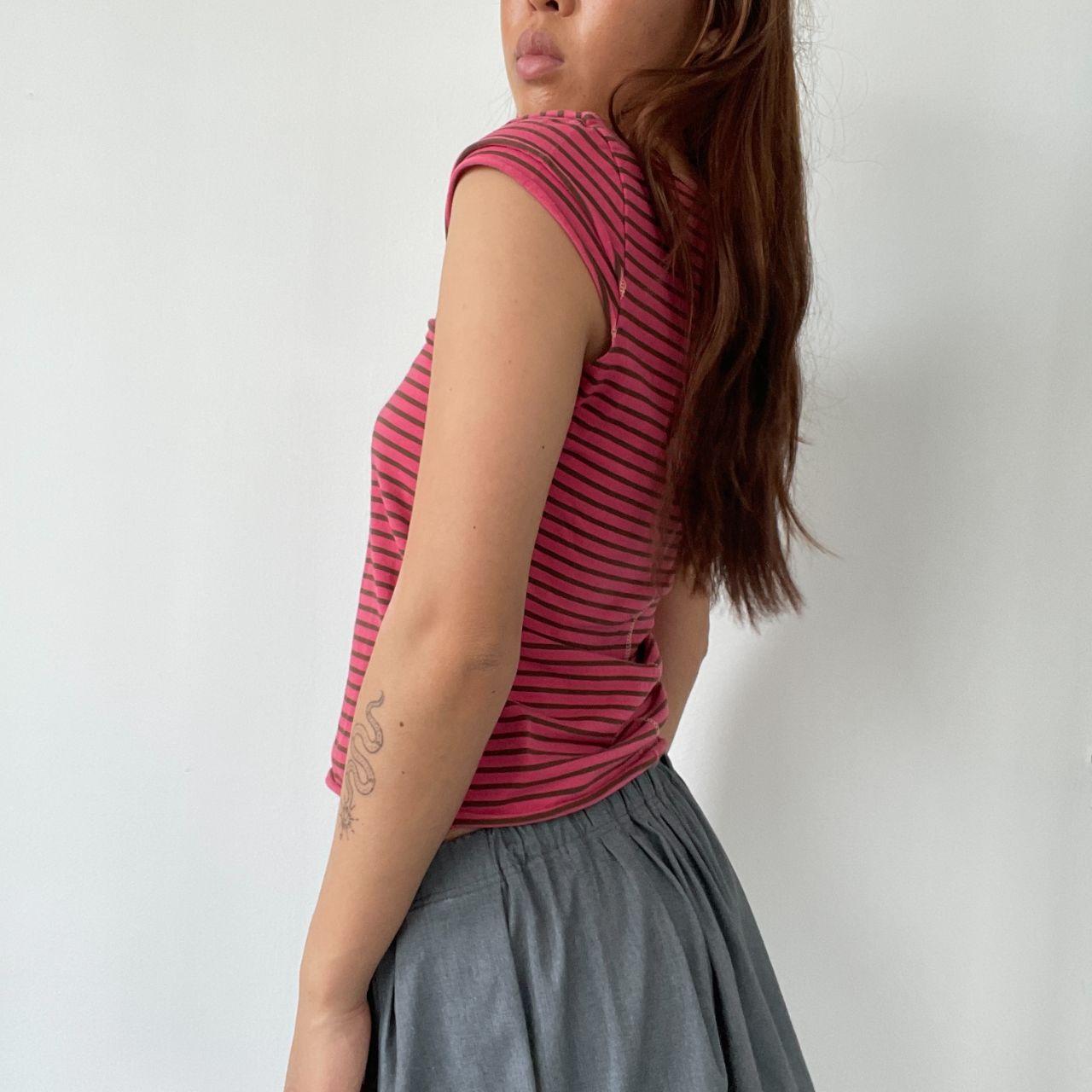 Red/Brown Stripy Baby Tee