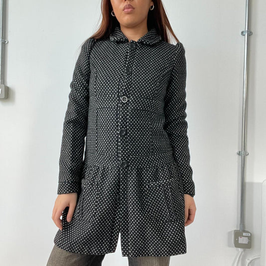 Polka Dot Peacoat Trench