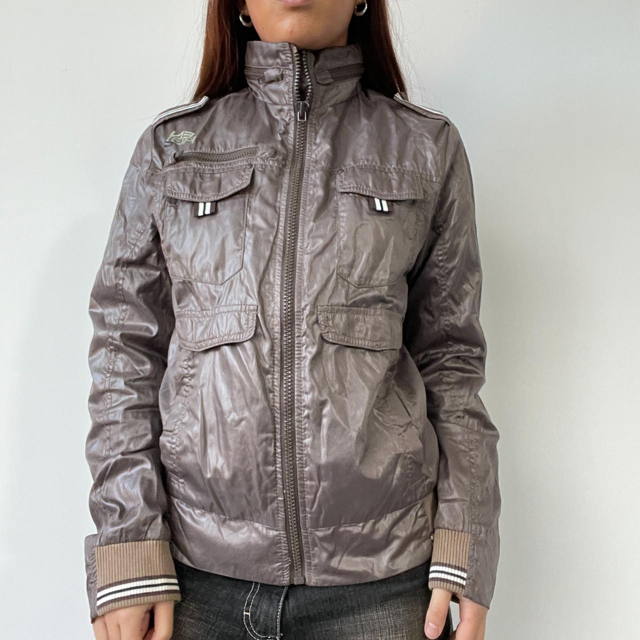 Brown Shiny Utility Jacket