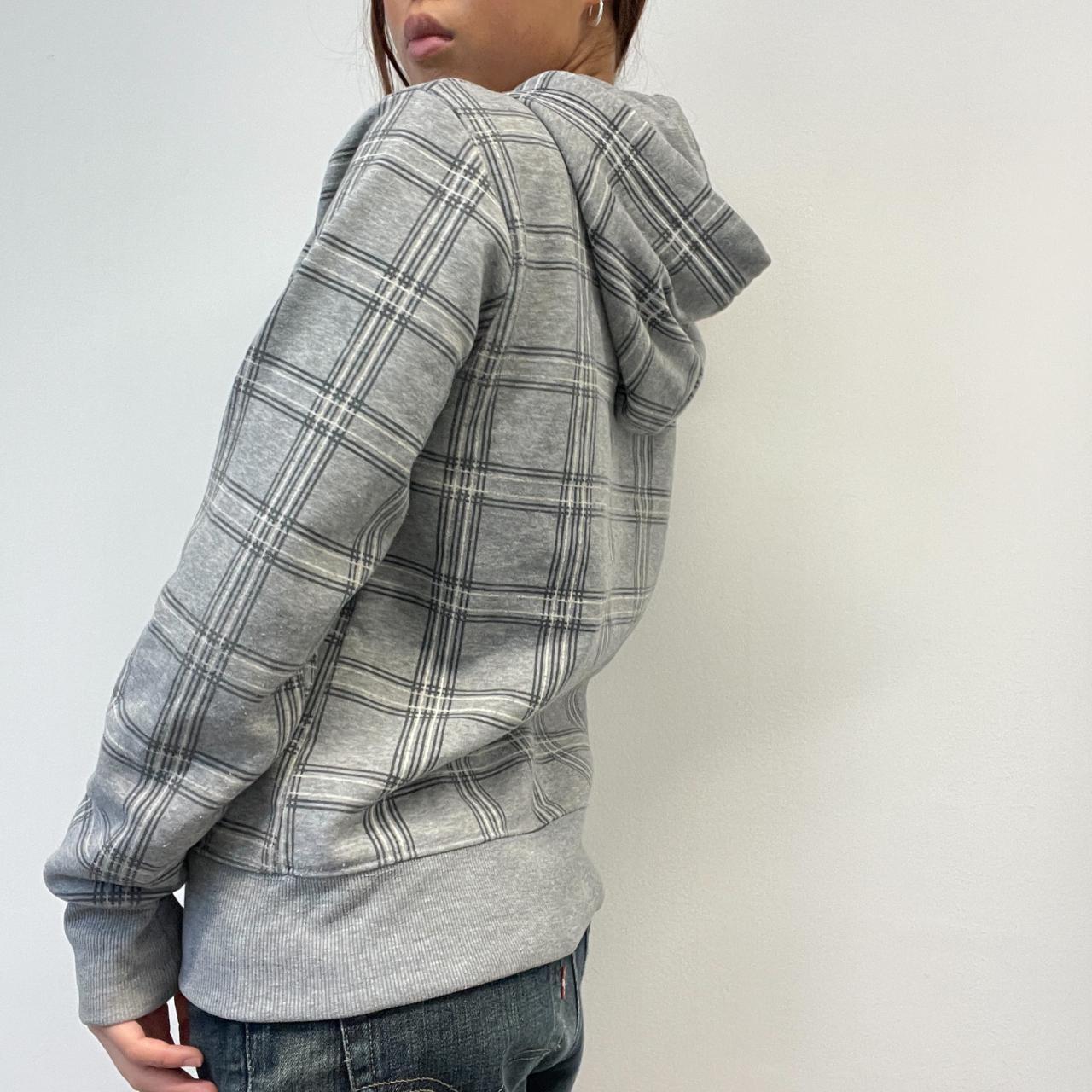 Grey Checkered Hoodie