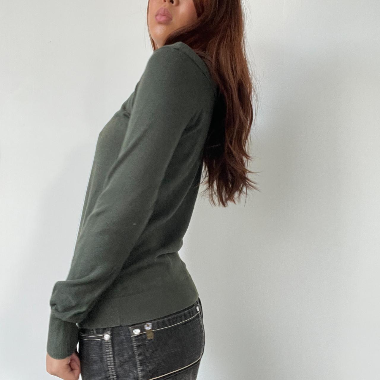 Khaki Green Off Shoulder Knit