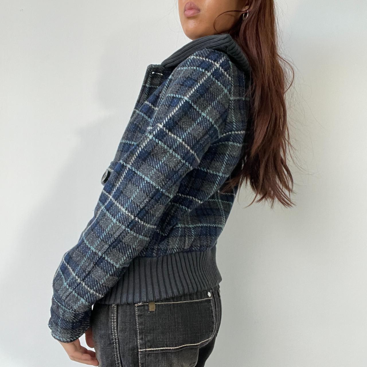 Grey/Blue Checkered Jacket