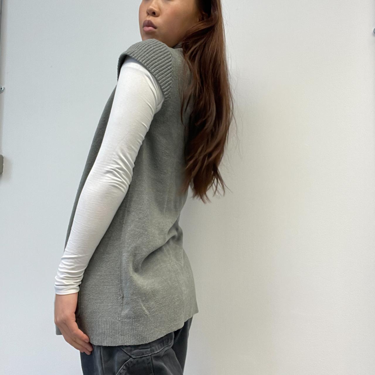 Grey High Neck Knitted Cardigan