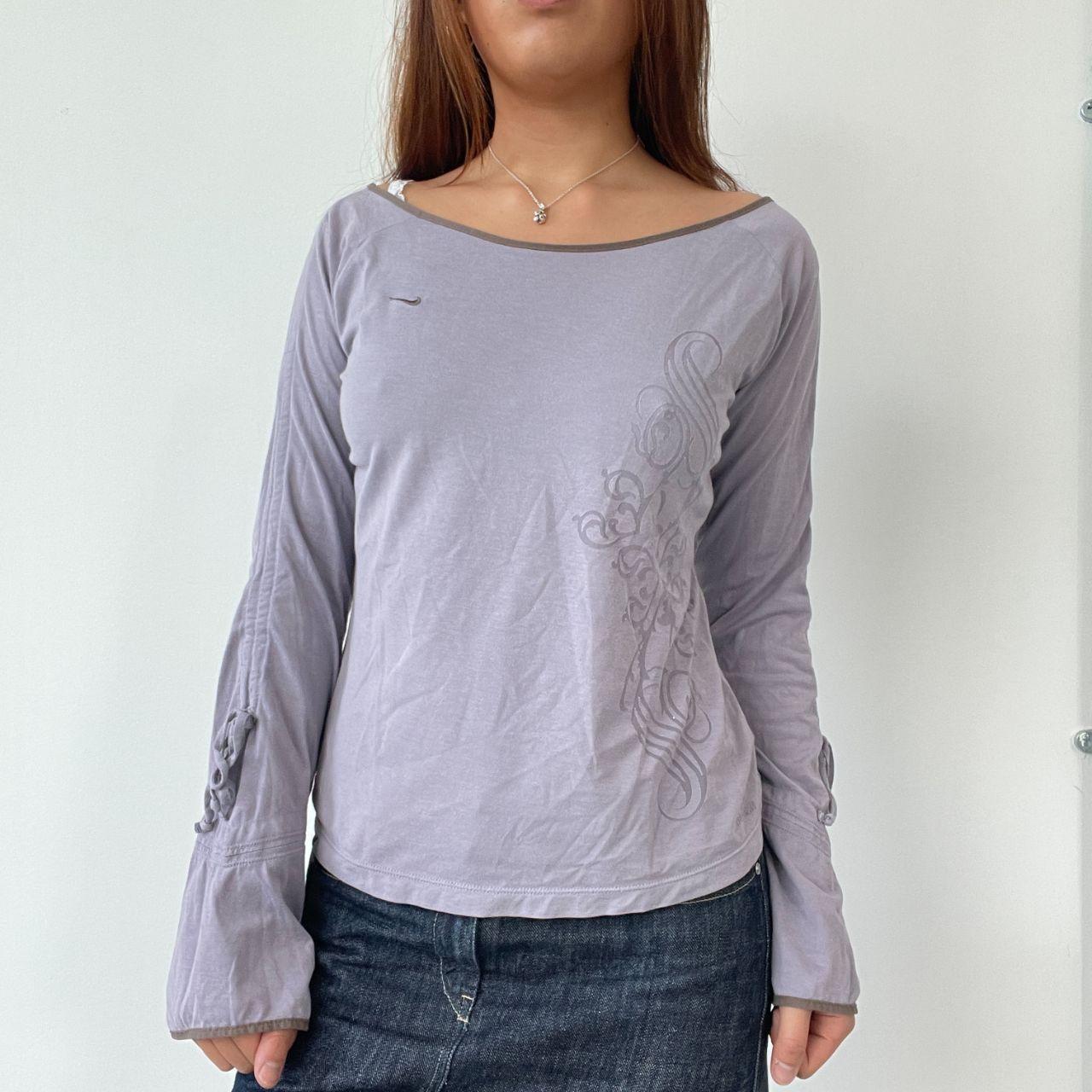 Purple Nike Graphic Long Sleeve Top