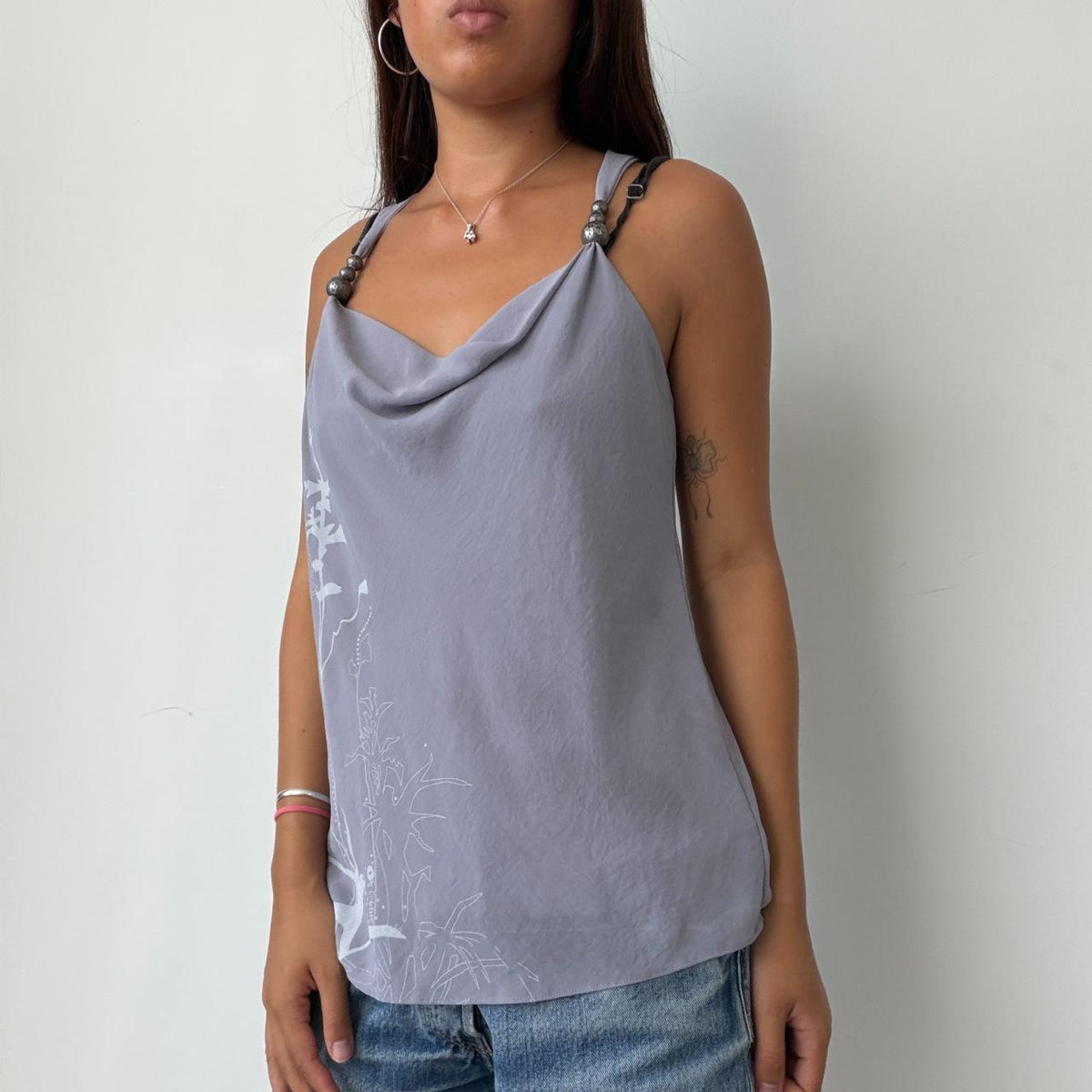 Vintage Cop Copine Graphic Cowl Neck Top