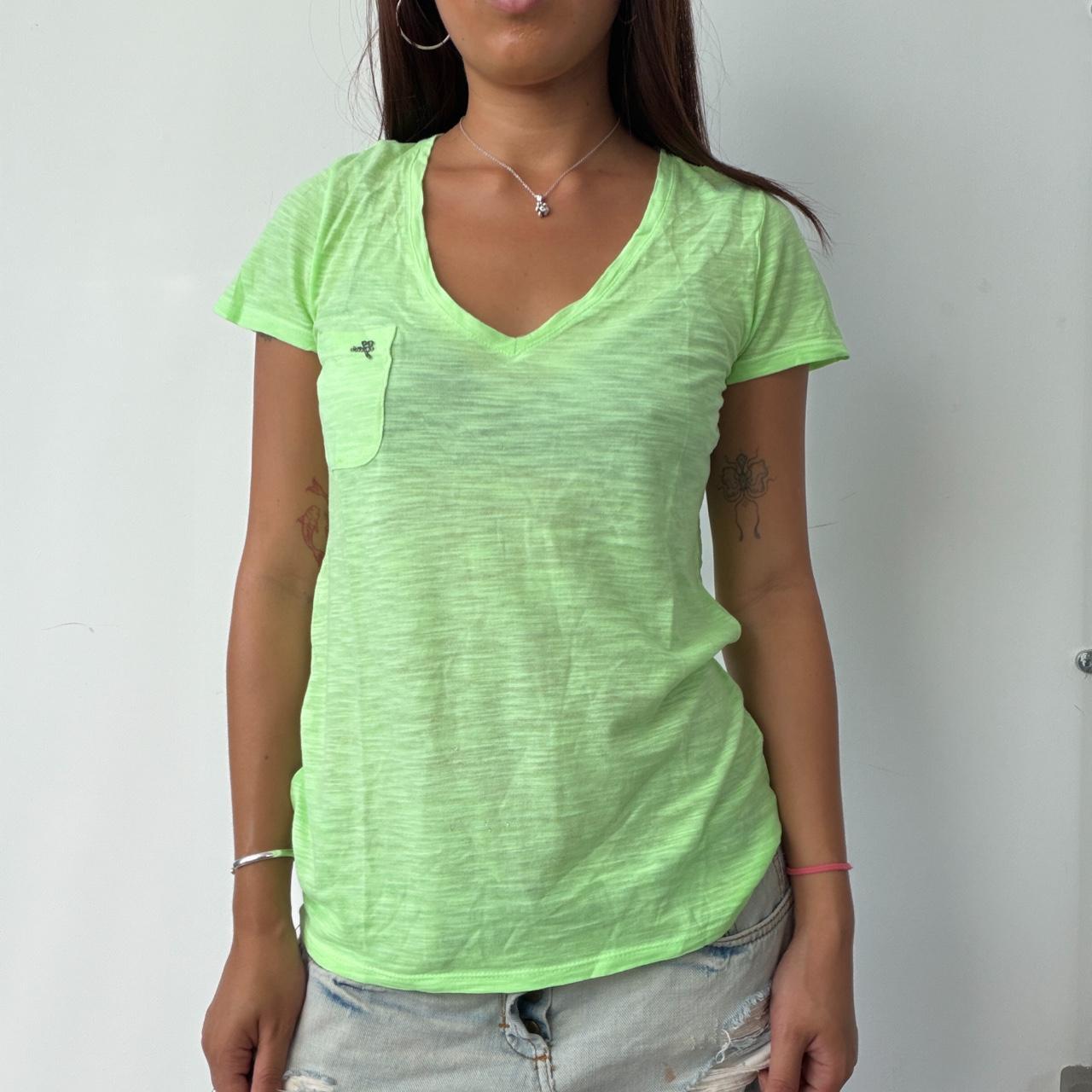 Vintage Neon V-Neck T-Shirt