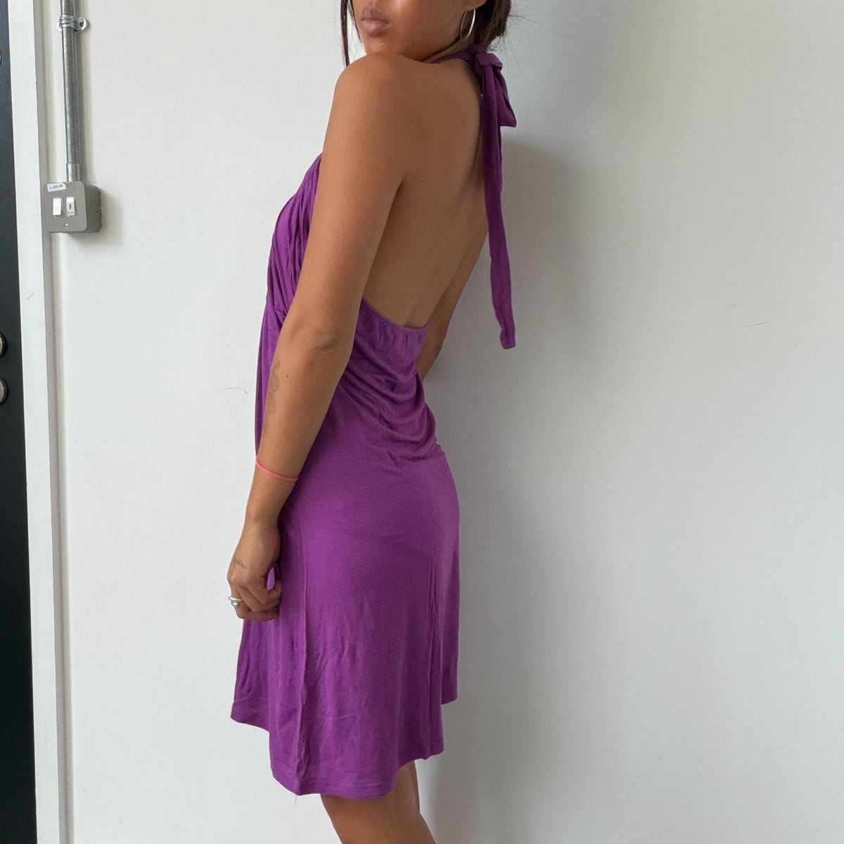 Vintage Purple Halter Dress