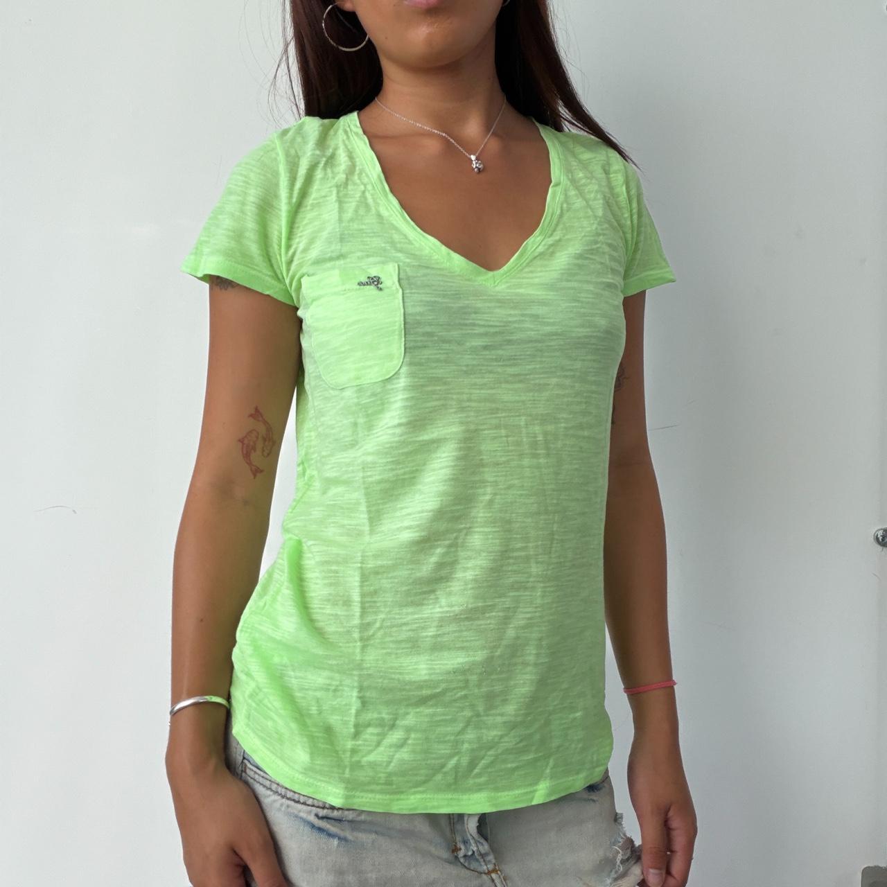 Vintage Neon V-Neck T-Shirt