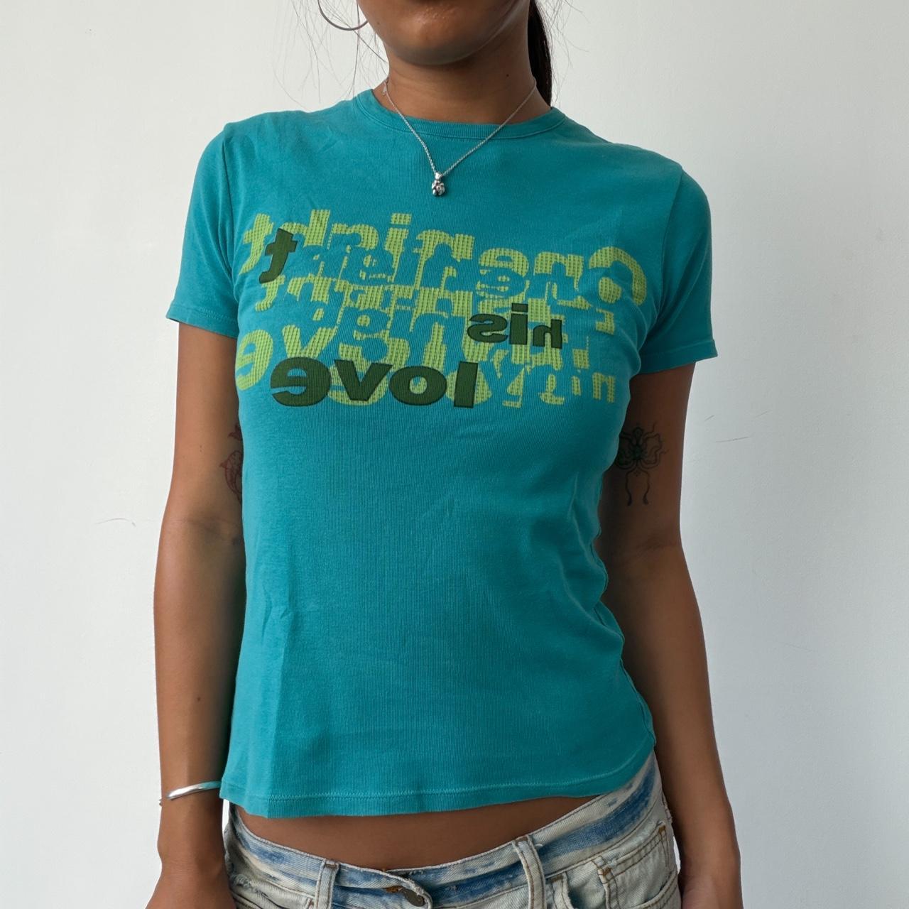 Vintage Teal Graphic T-Shirt