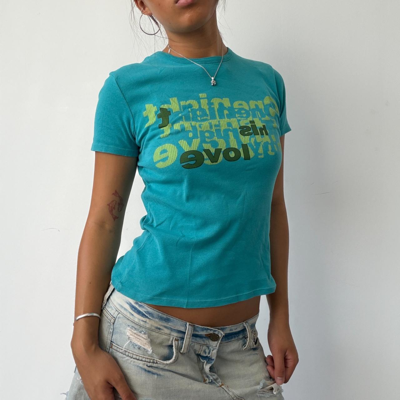 Vintage Teal Graphic T-Shirt