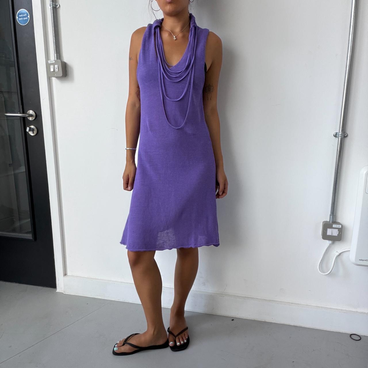 Vintage Purple Knit Sarah Pacini Dress