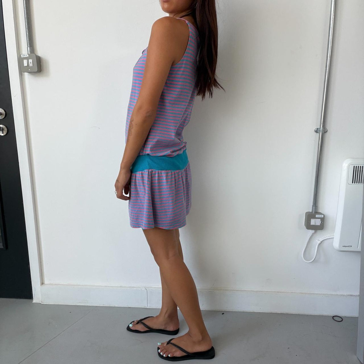 Vintage Striped Mini Dress