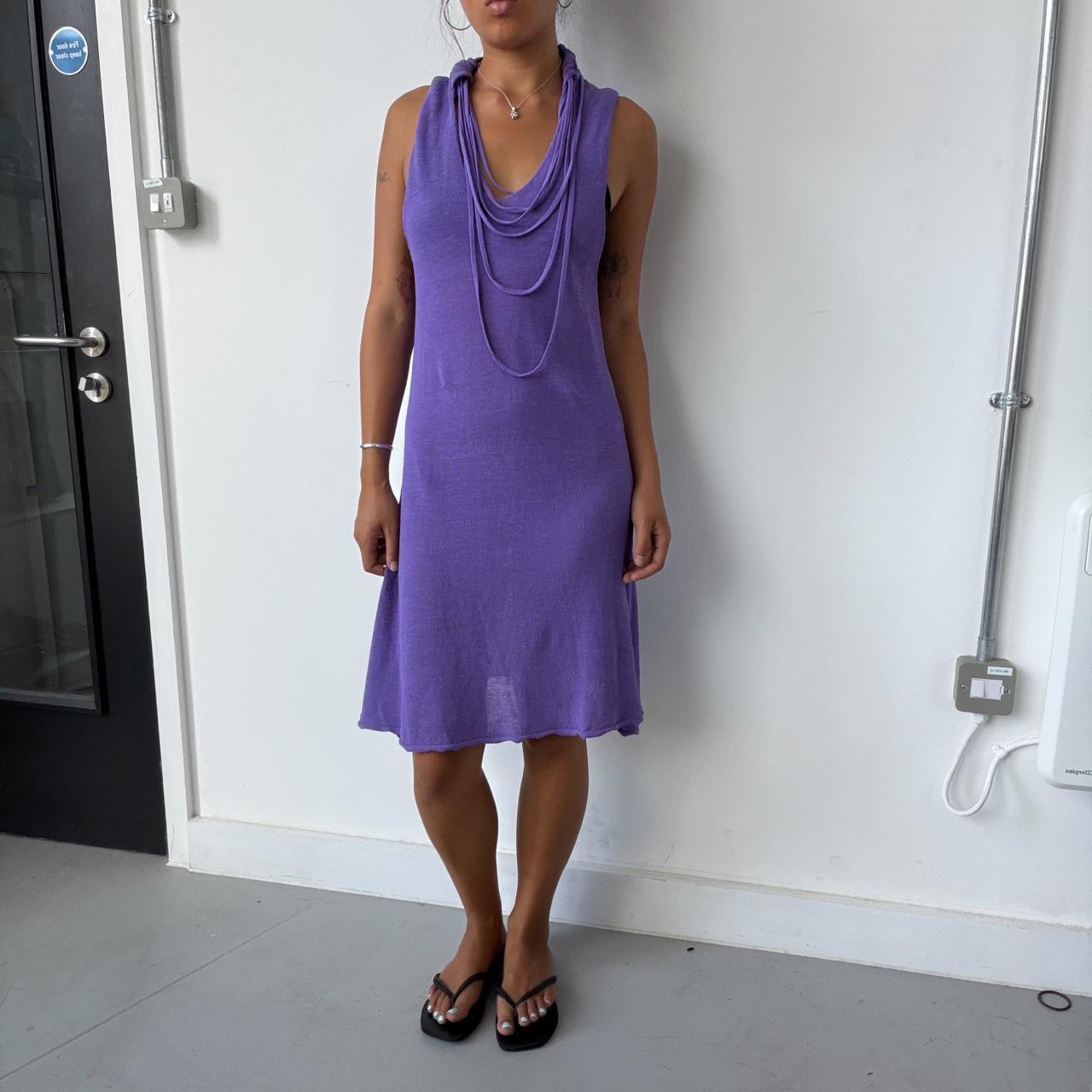 Vintage Purple Knit Sarah Pacini Dress