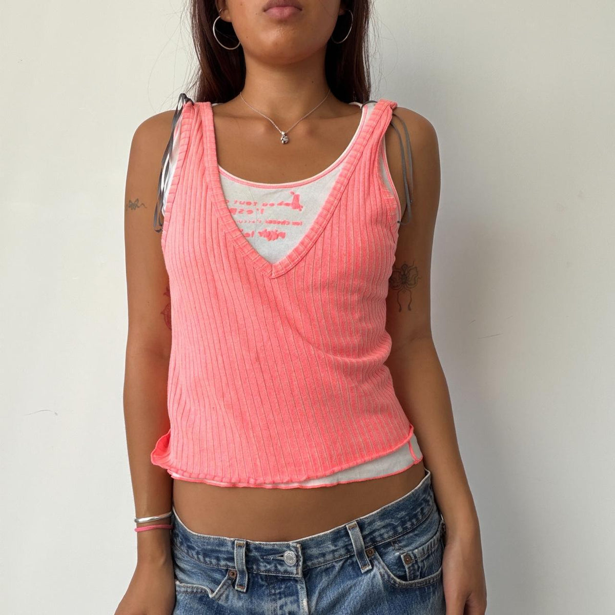 Vintage Cop Copine Neon Layered Top