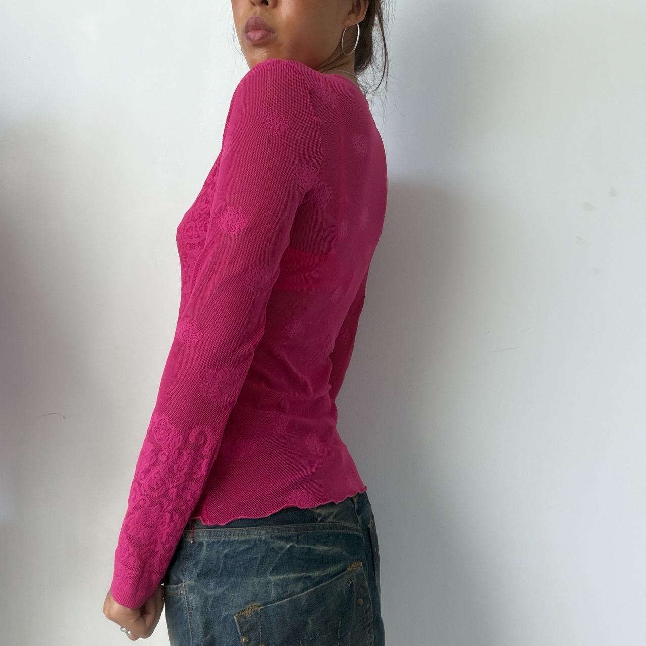 Vintage Pink Lacey Long Sleeve
