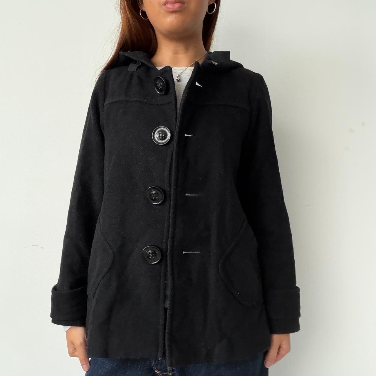 Vintage Black Cop Copine Wool Coat