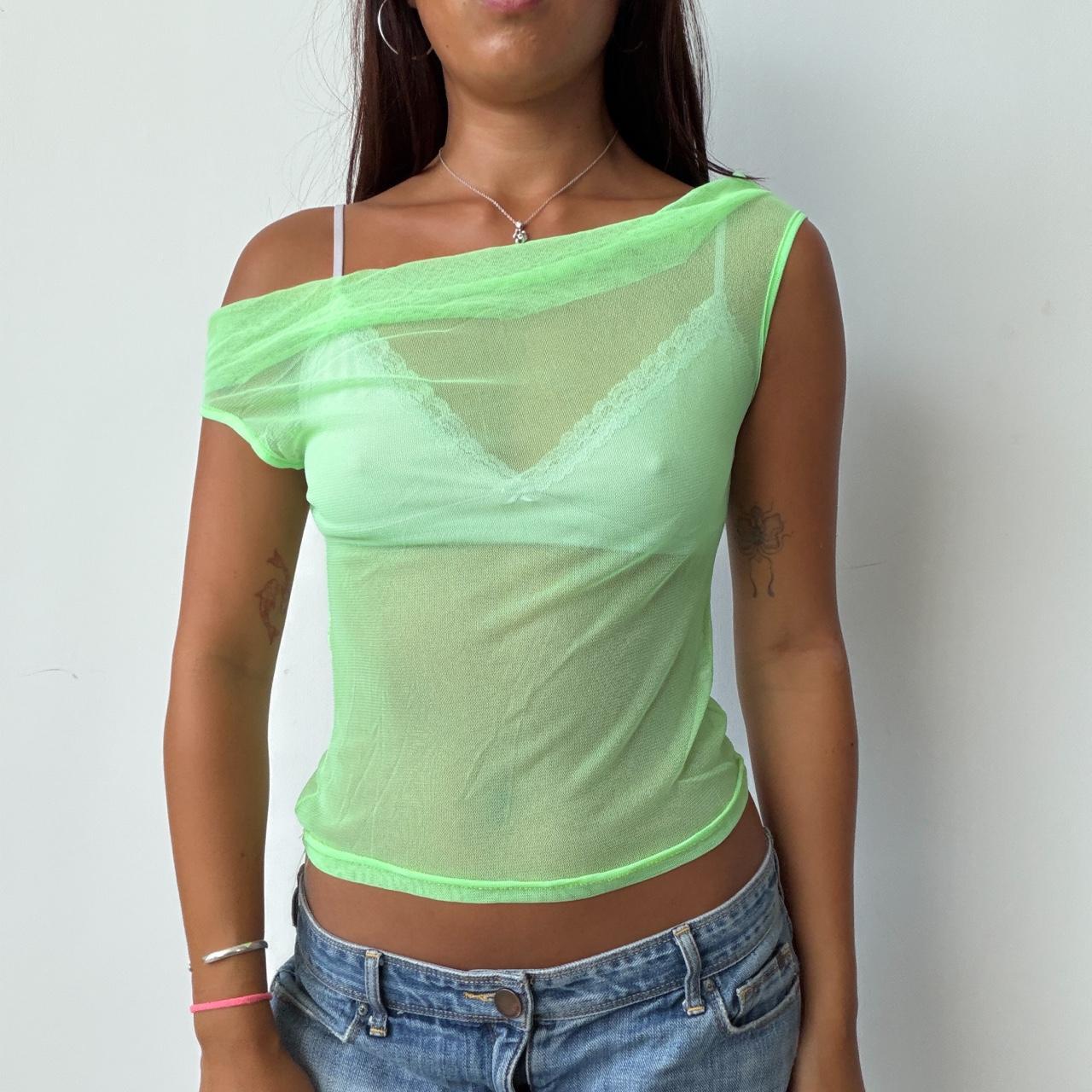 Vintage Neon Sheer Top
