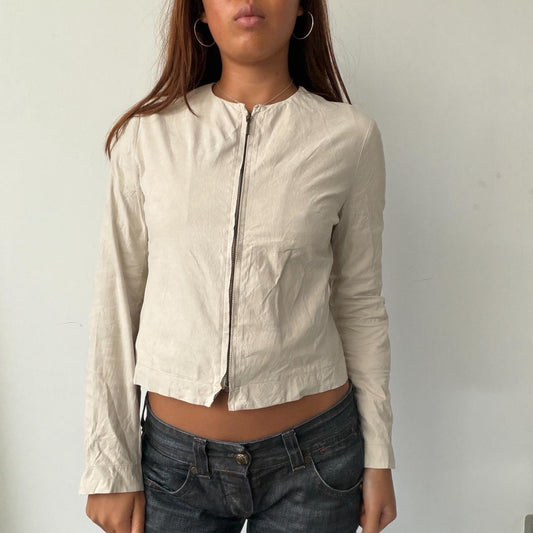 Vintage Beige Suede Jacket