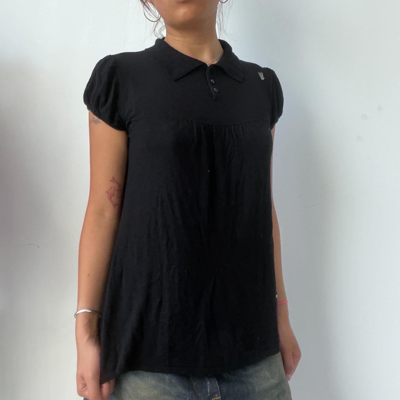 Vintage Black Cop Copine Polo Top