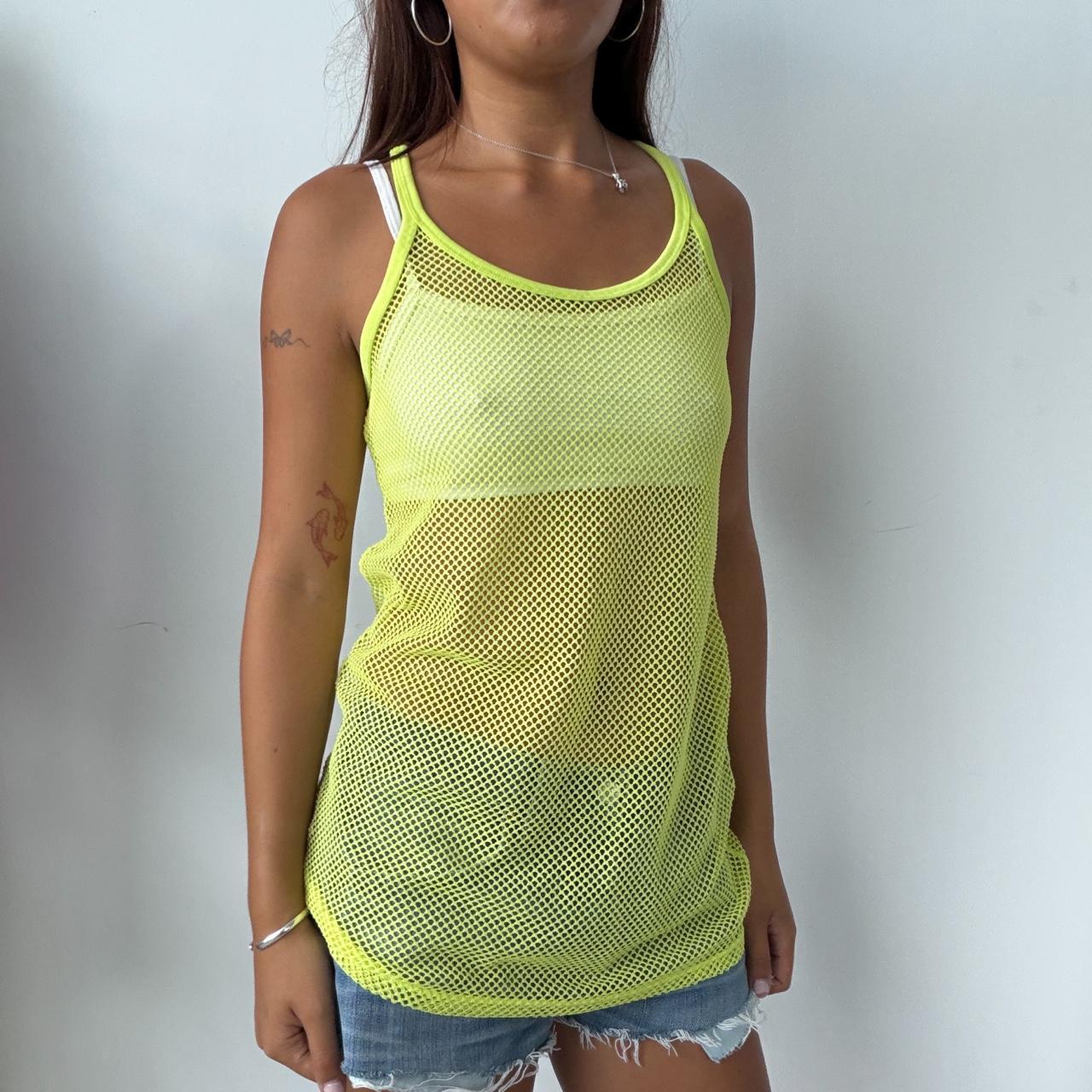 Vintage Neon Mesh Top