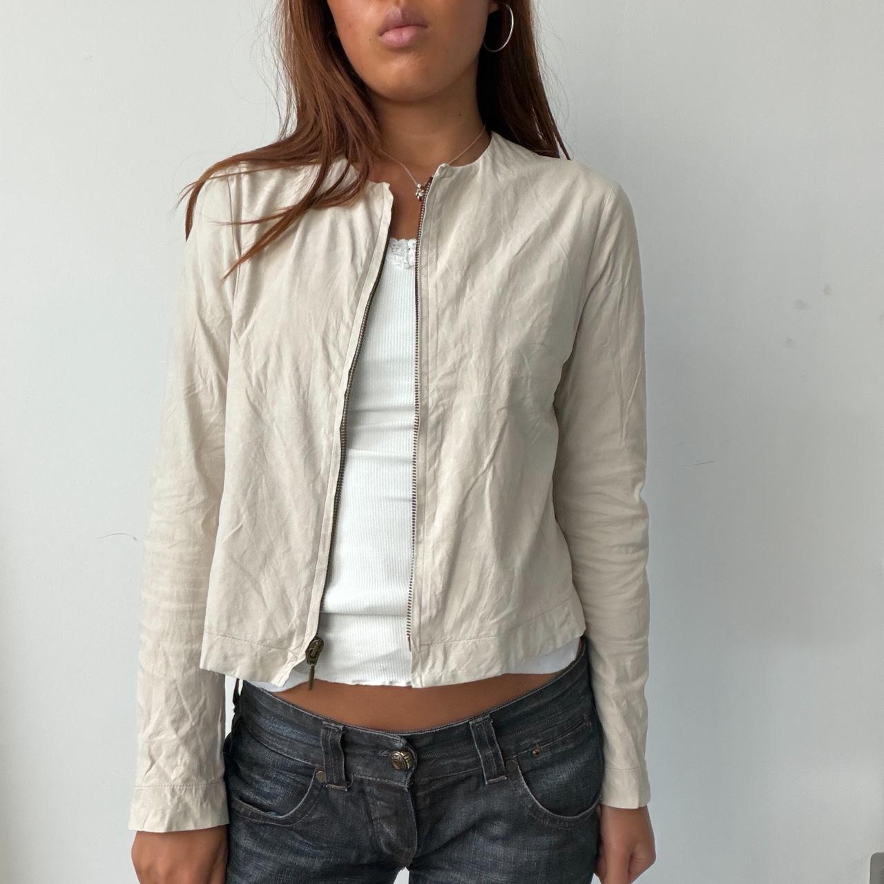 Vintage Beige Suede Jacket