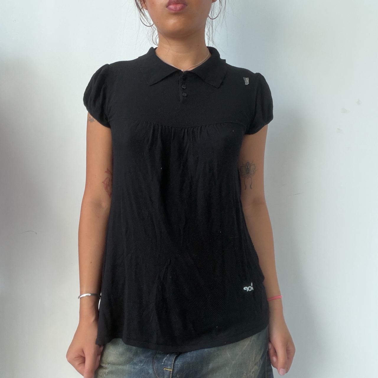 Vintage Black Cop Copine Polo Top