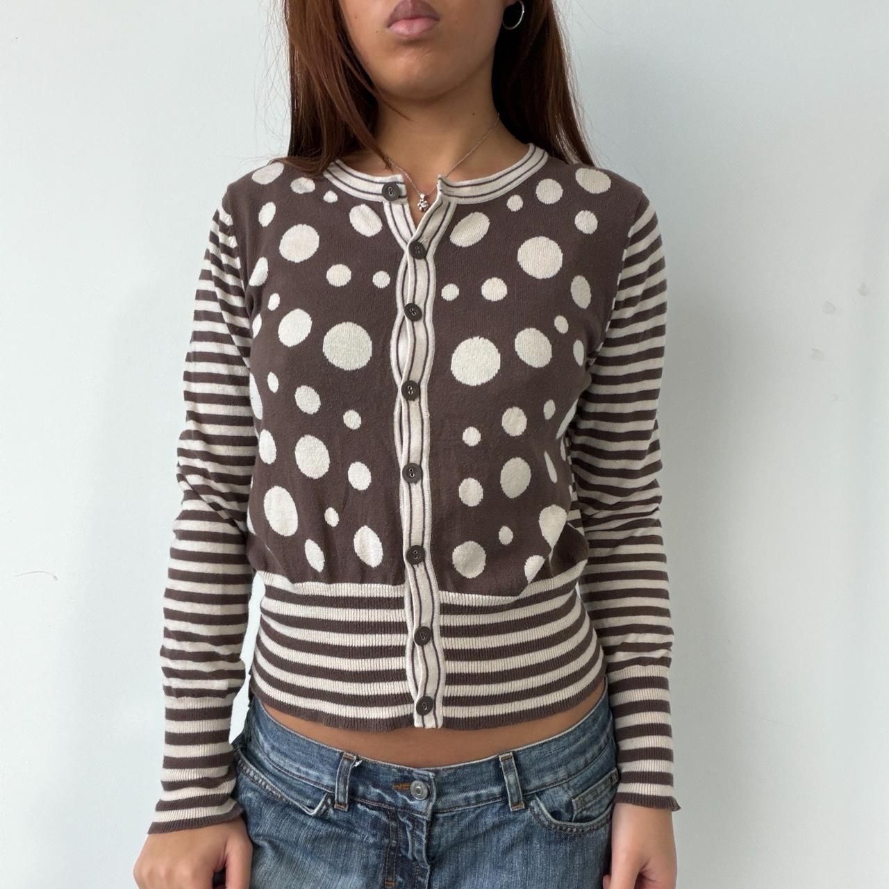 Vintage Brown Spot Cardigan