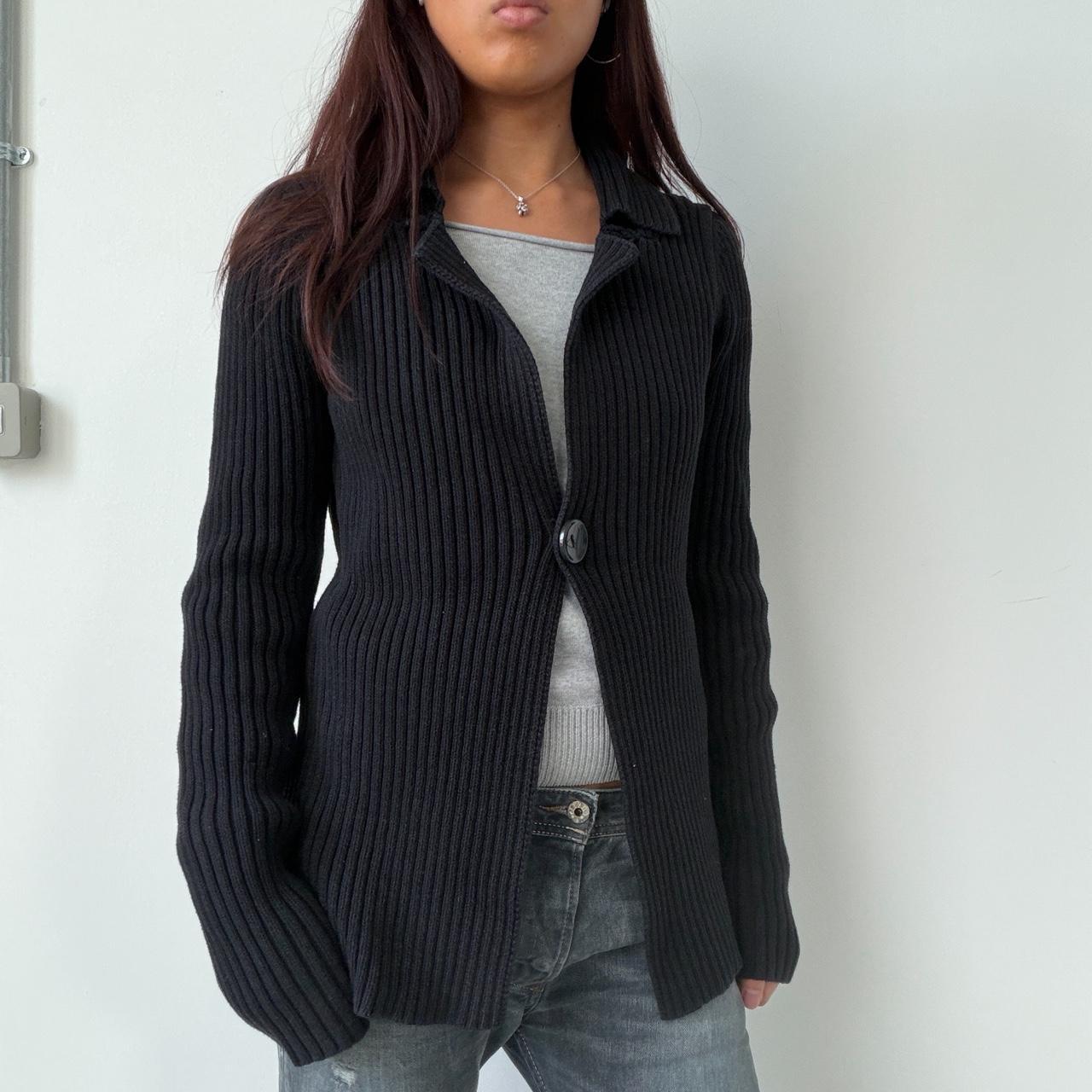Vintage Black Button Cardigan