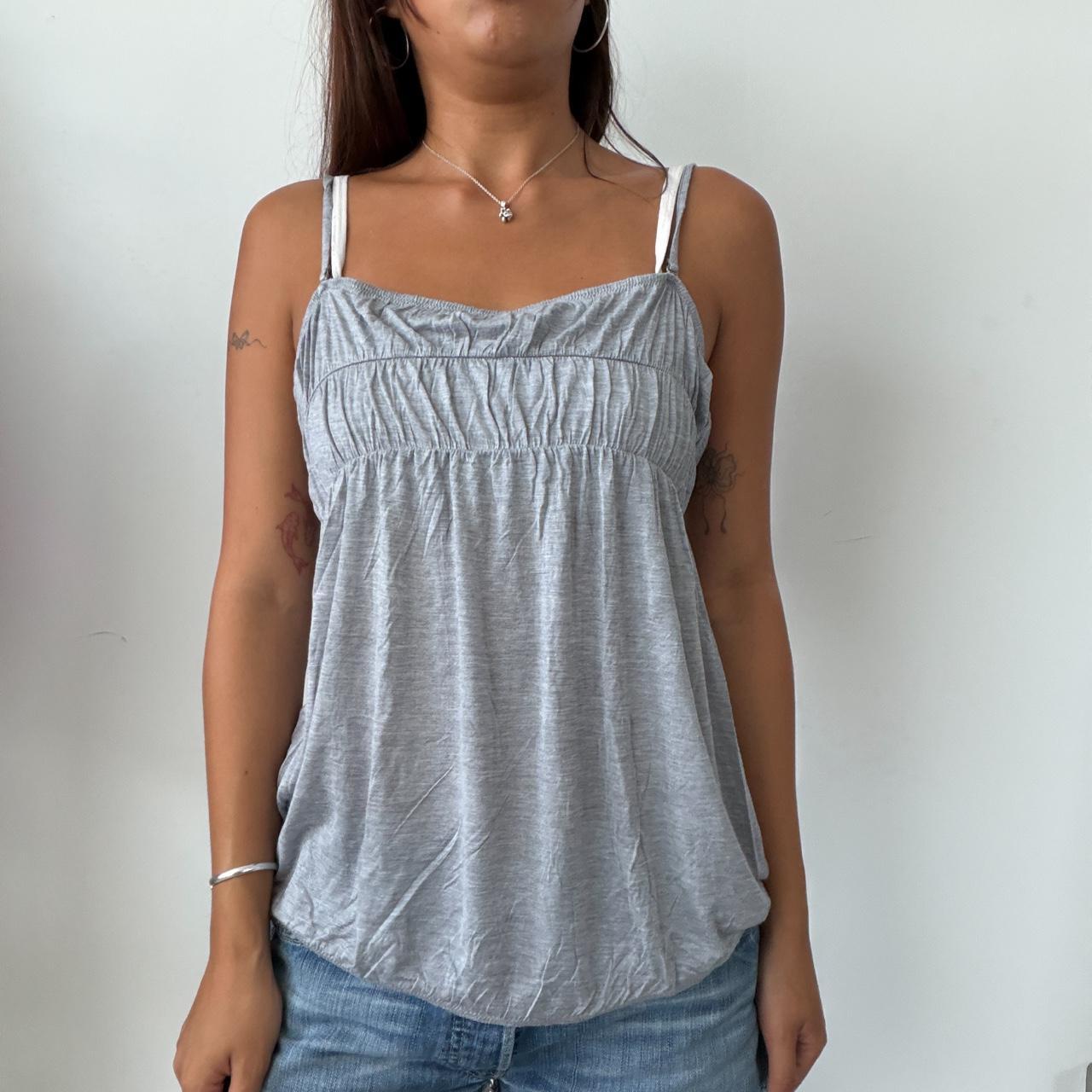 Vintage Grey Ruched Top