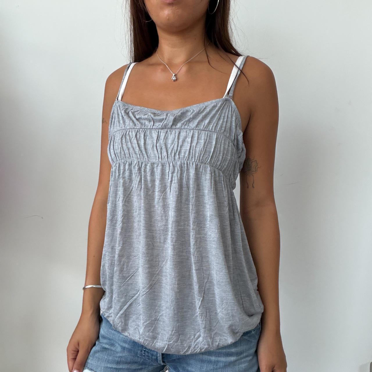Vintage Grey Ruched Top