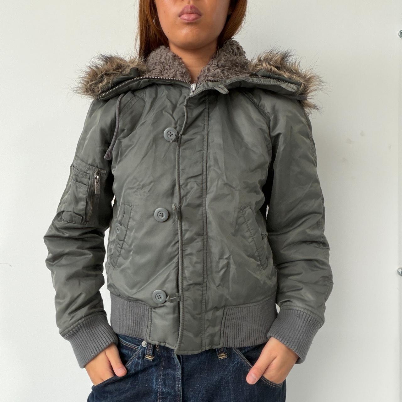 Vintage Grey Zip Up Jacket