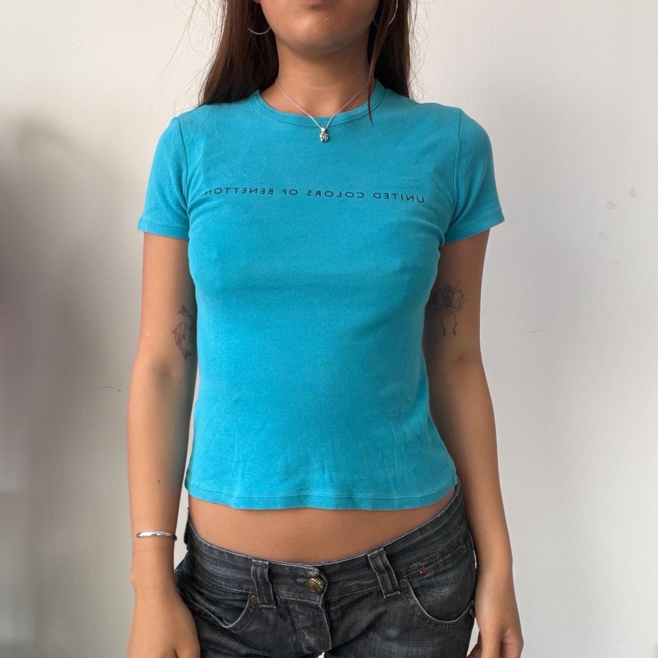 Vintage Blue United Colours of Benetton Baby Tee
