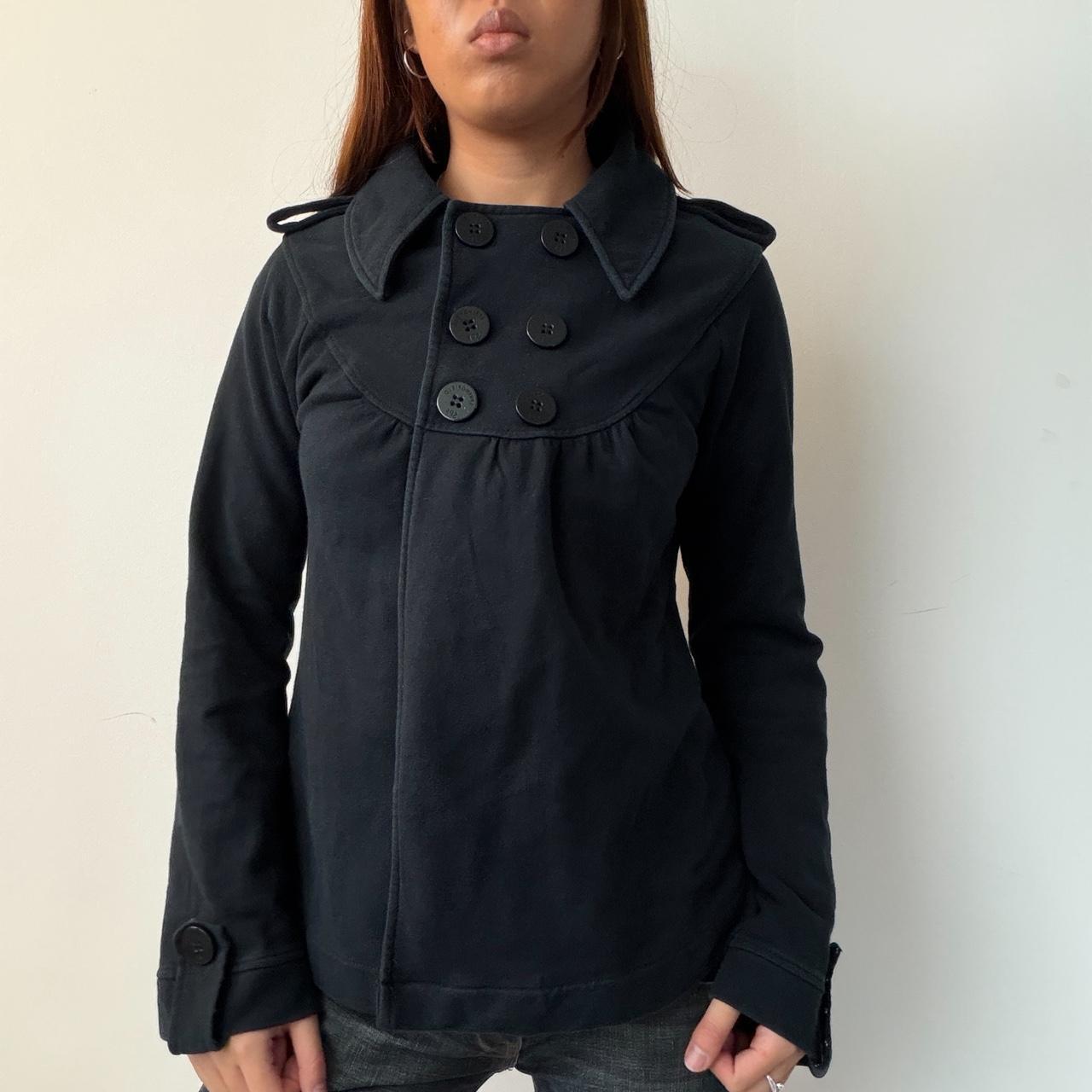 Vintage Light Black Padded Peacoat