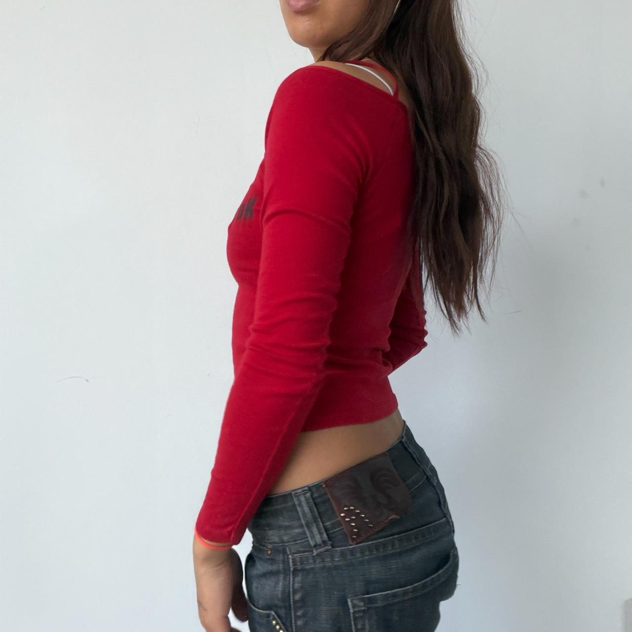 Vintage Red Graphic Top