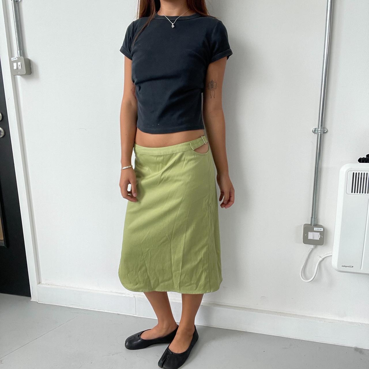 Vintage Green midi skirt
