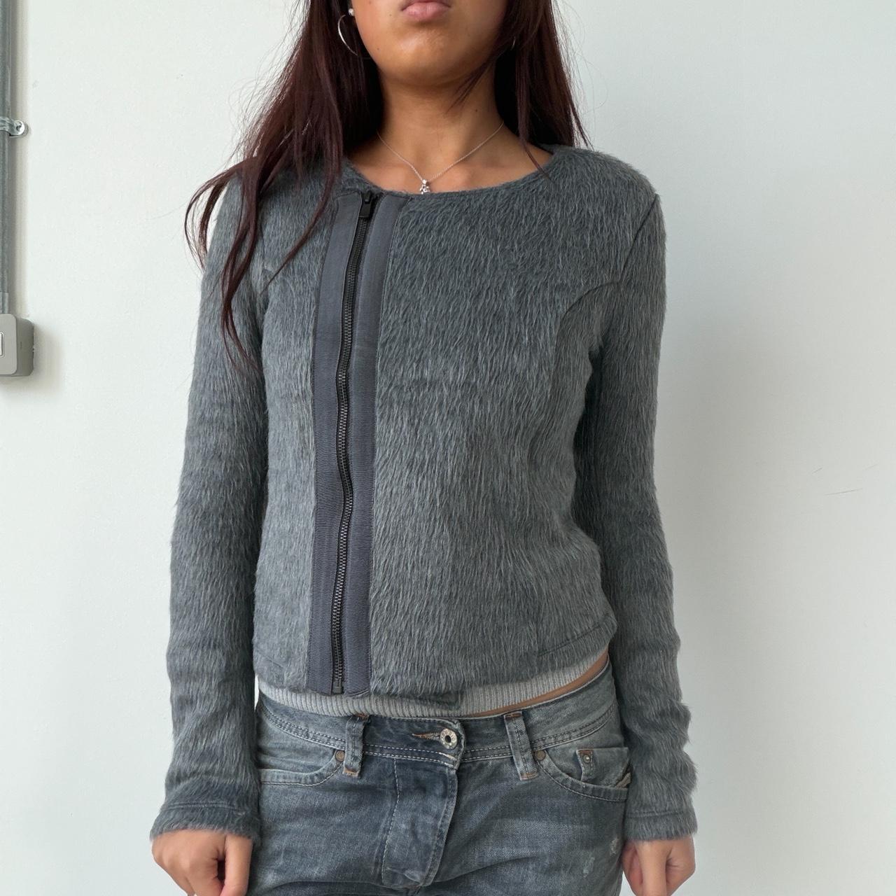 Vintage Grey Pony Hair Jacket
