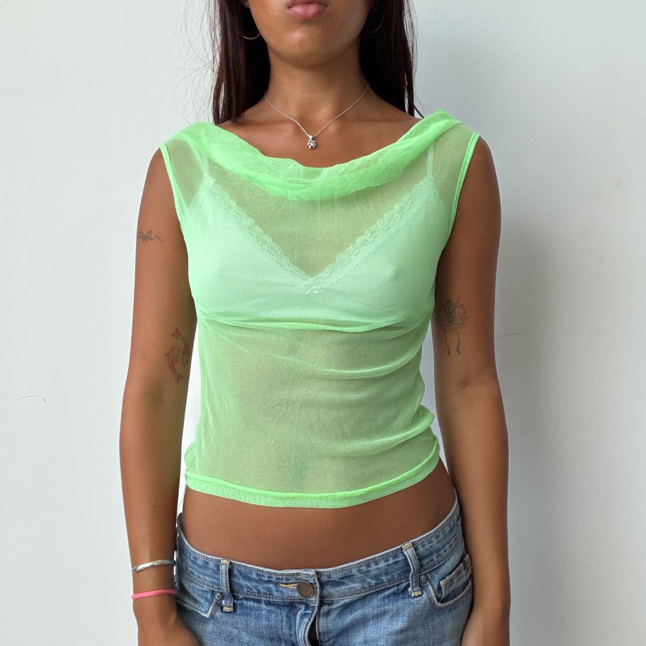 Vintage Neon Sheer Top