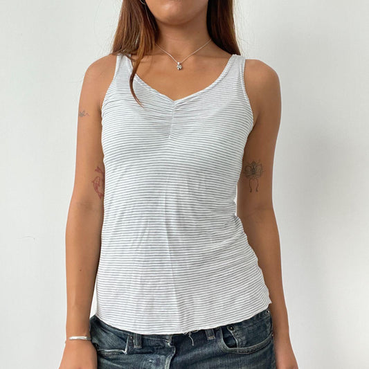 Vintage Stripe V Neck Top