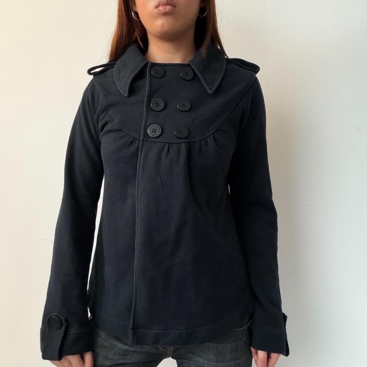 Vintage Light Black Padded Peacoat