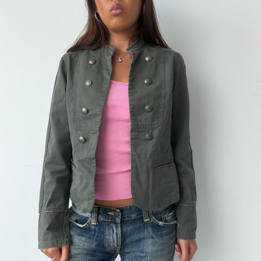 Vintage Dark Green Military Jacket