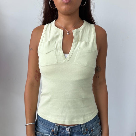 Vintage Light Green Vest Top