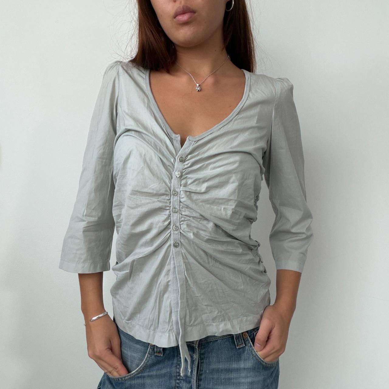 Vintage Cop Copine Grey Ruched Top