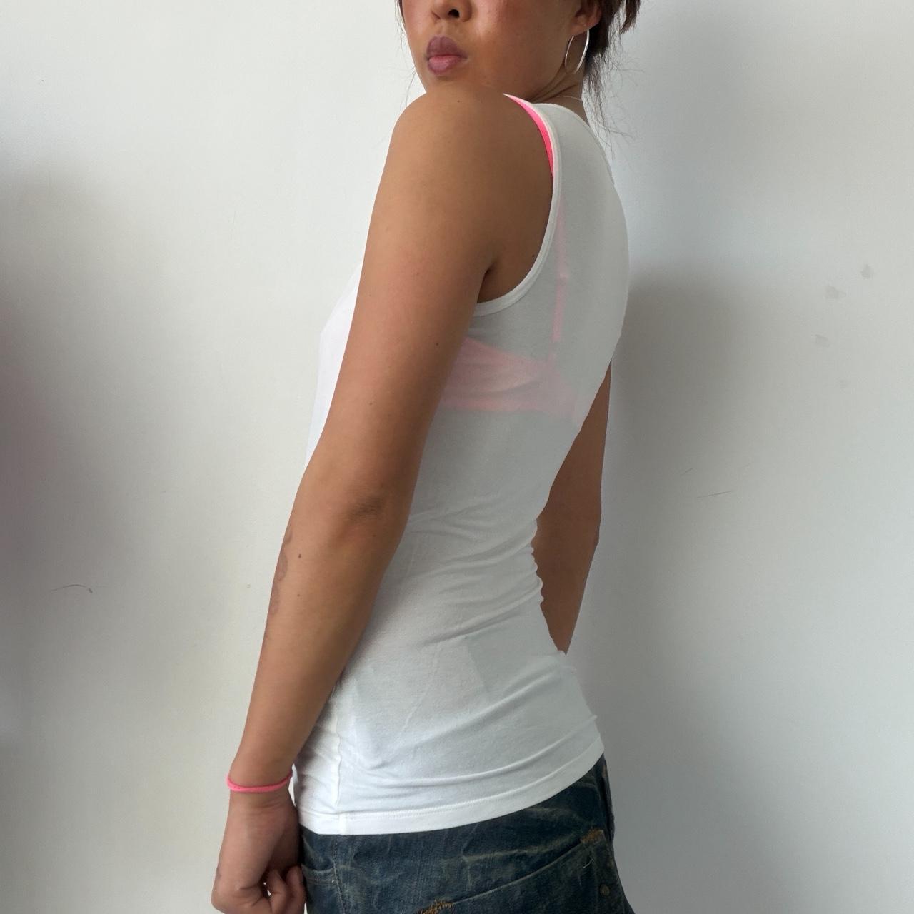 Vintage White Sheer Layred Top