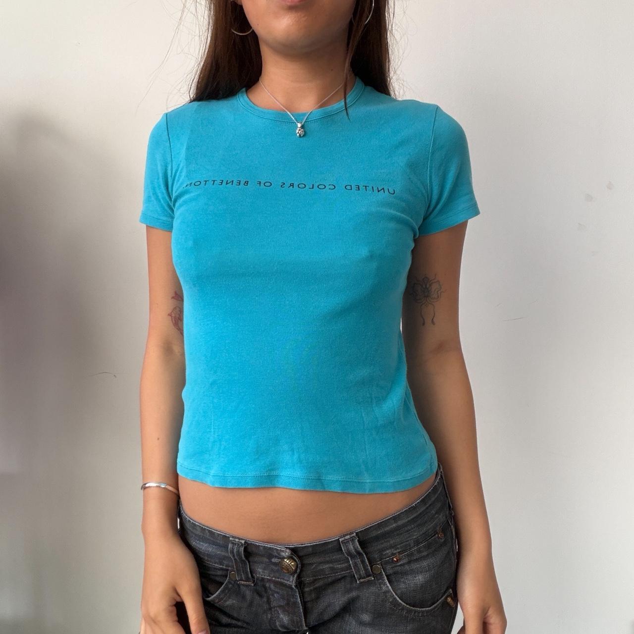 Vintage Blue United Colours of Benetton Baby Tee