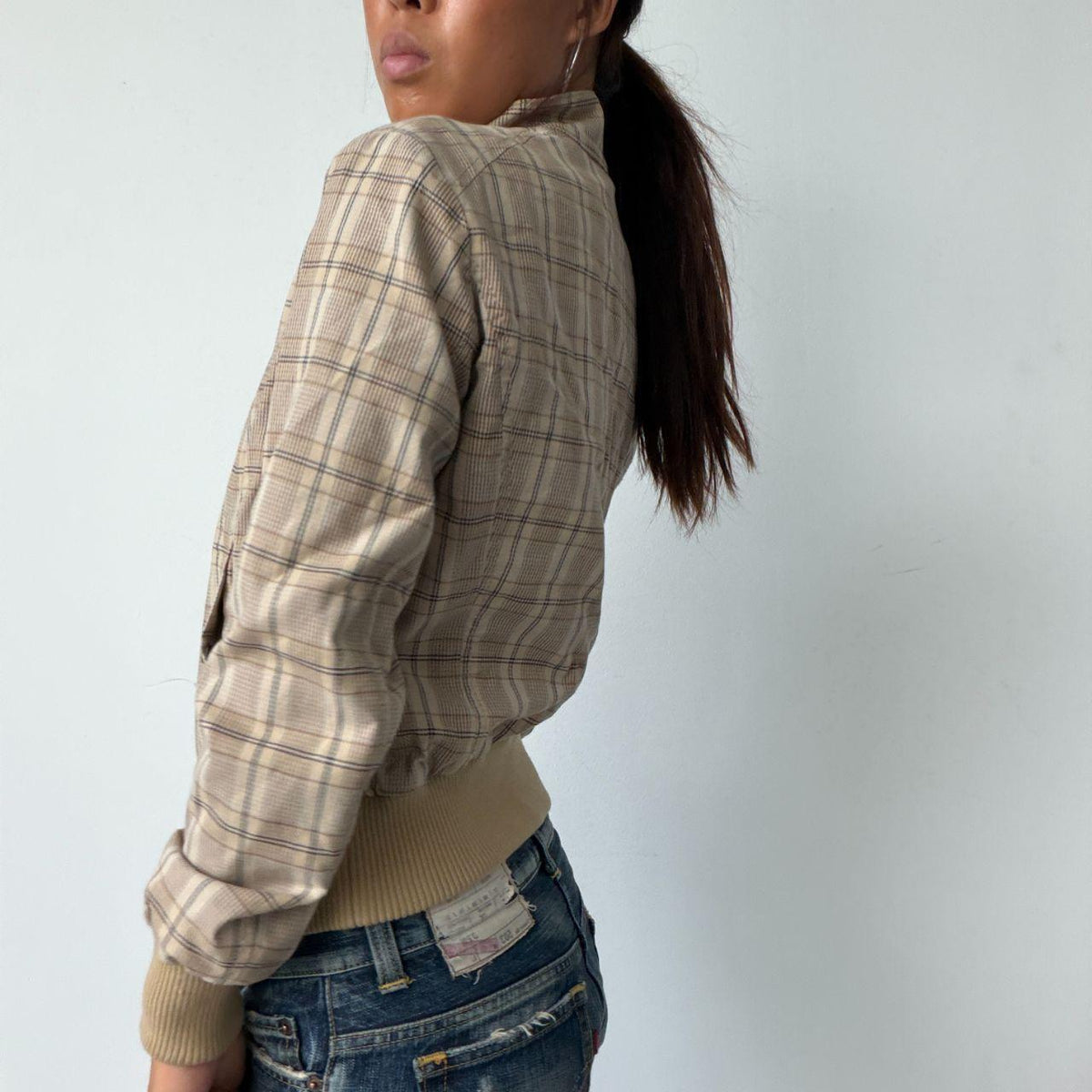 Vintage Checkered Utility Jacket