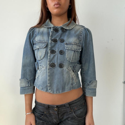 Vintage Denim Peacoat