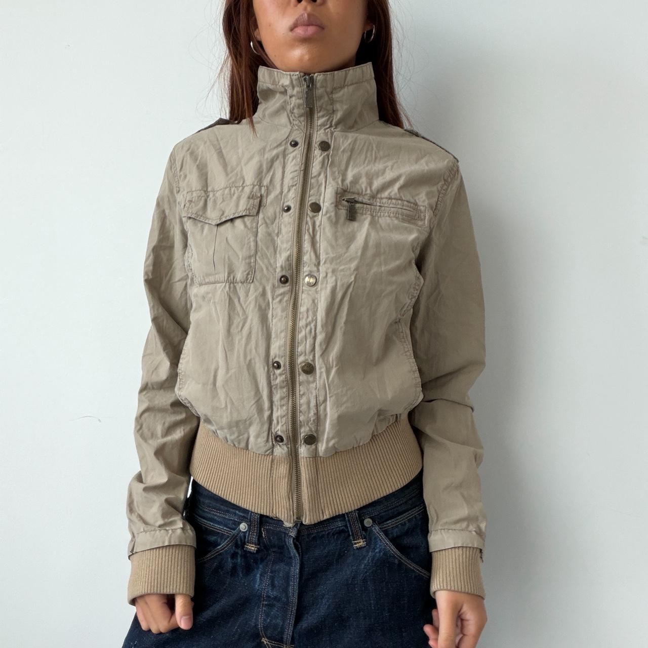 Vintage Beige Utility Jacket