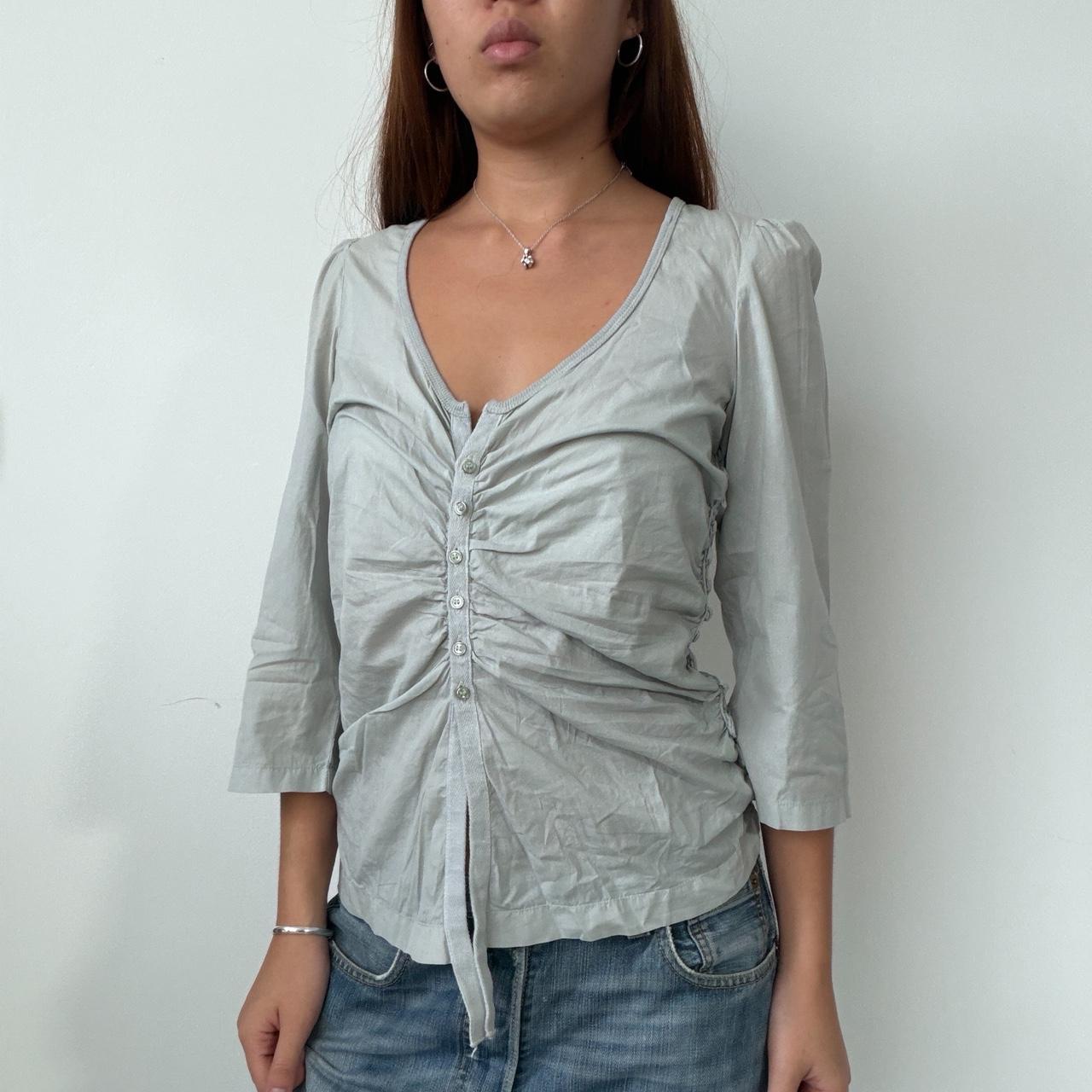 Vintage Cop Copine Grey Ruched Top